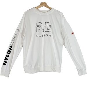 P.E. Nation Nylon House Crew neck Sweatshirt Size Small